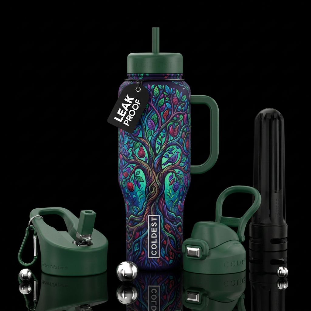 Tree of life water bottle design