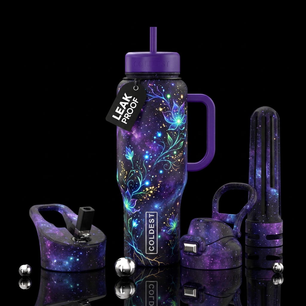 darkness, magic, haunted, dark mood, spring bloom,... water bottle design