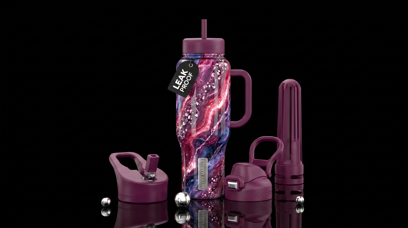 bold, berry, glowie, crystal, msrble water bottle design