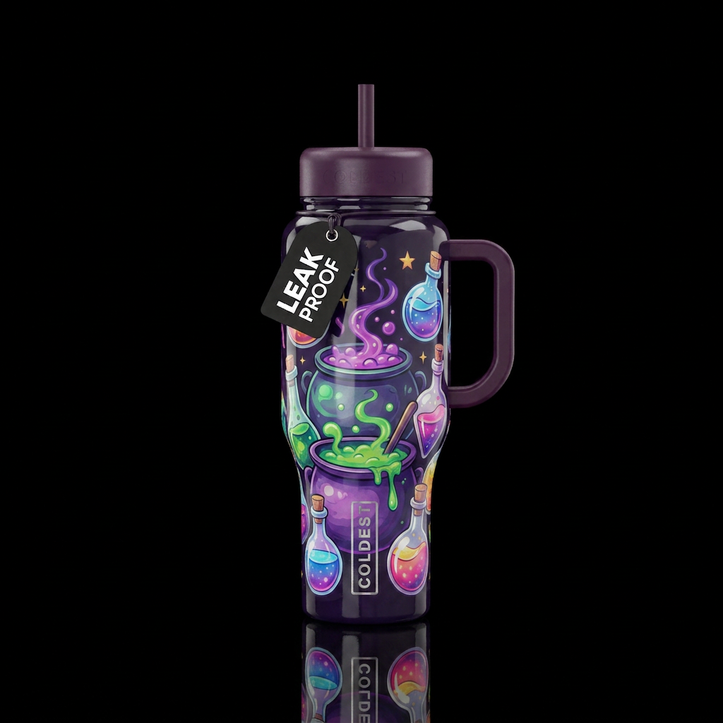 Brewing potions water bottle design
