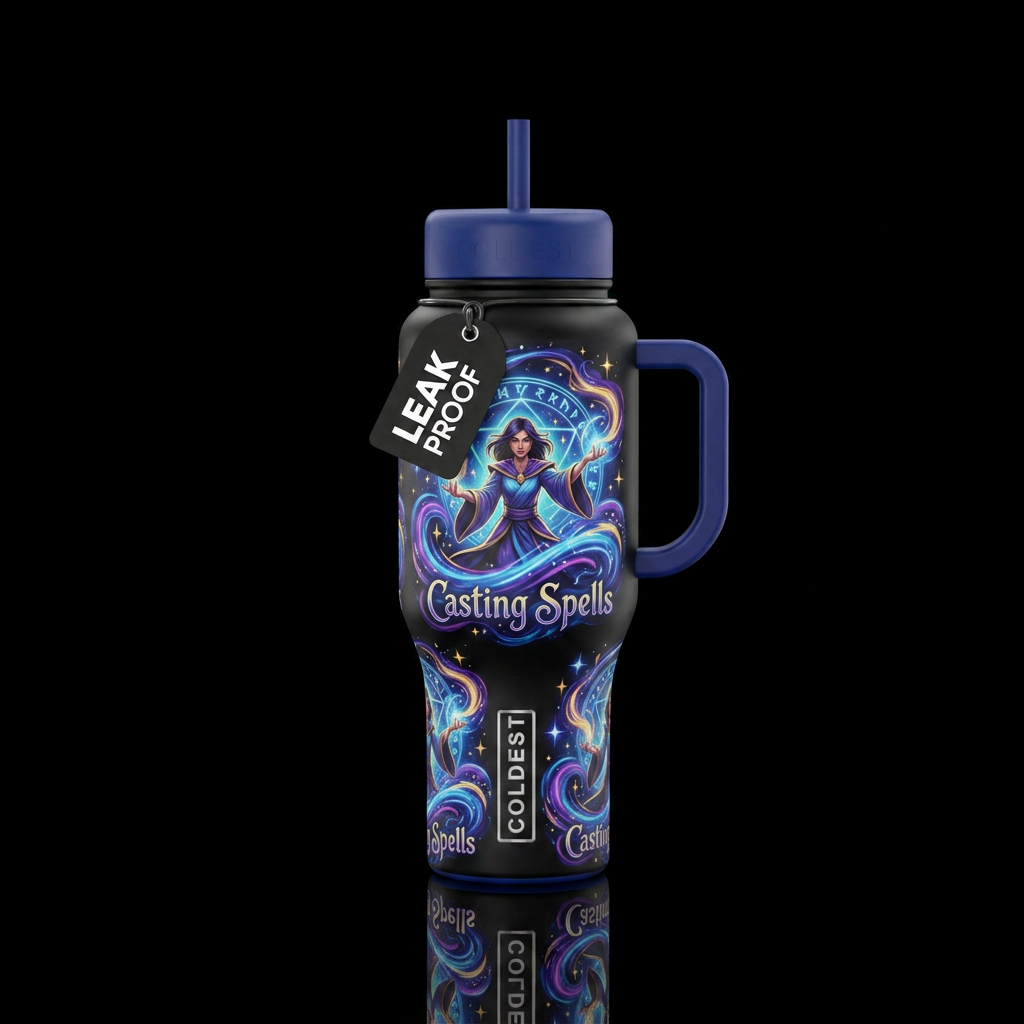 Casting spells water bottle design