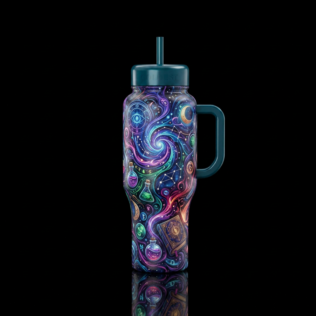 Casting spells water bottle design
