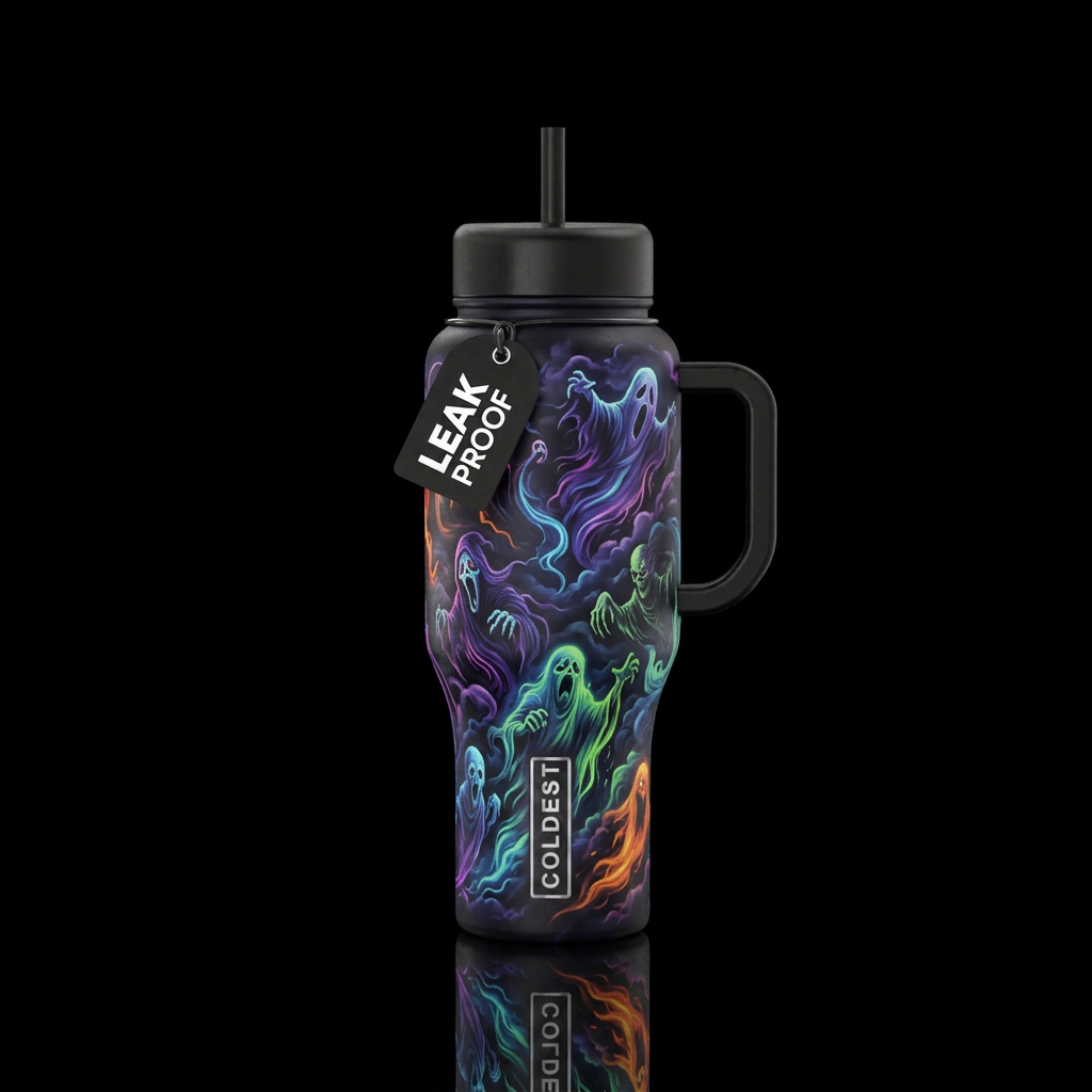darkness, haunted supernatural beings water bottle design