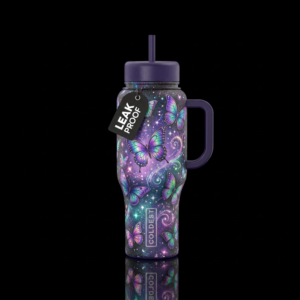 sparkly,, happy mood, irridescent,  beautiul,, but... water bottle design