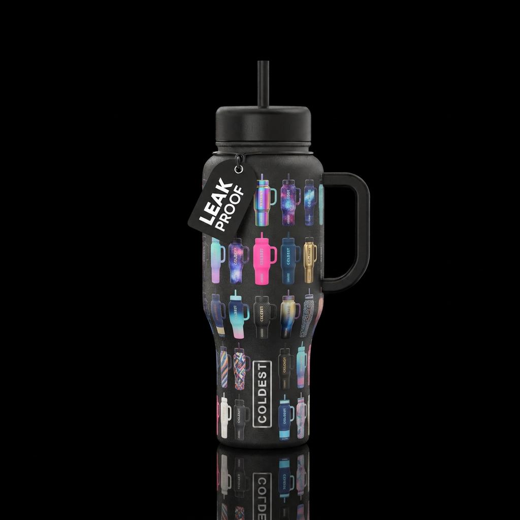 Put the best selling past and present drop designs... water bottle design