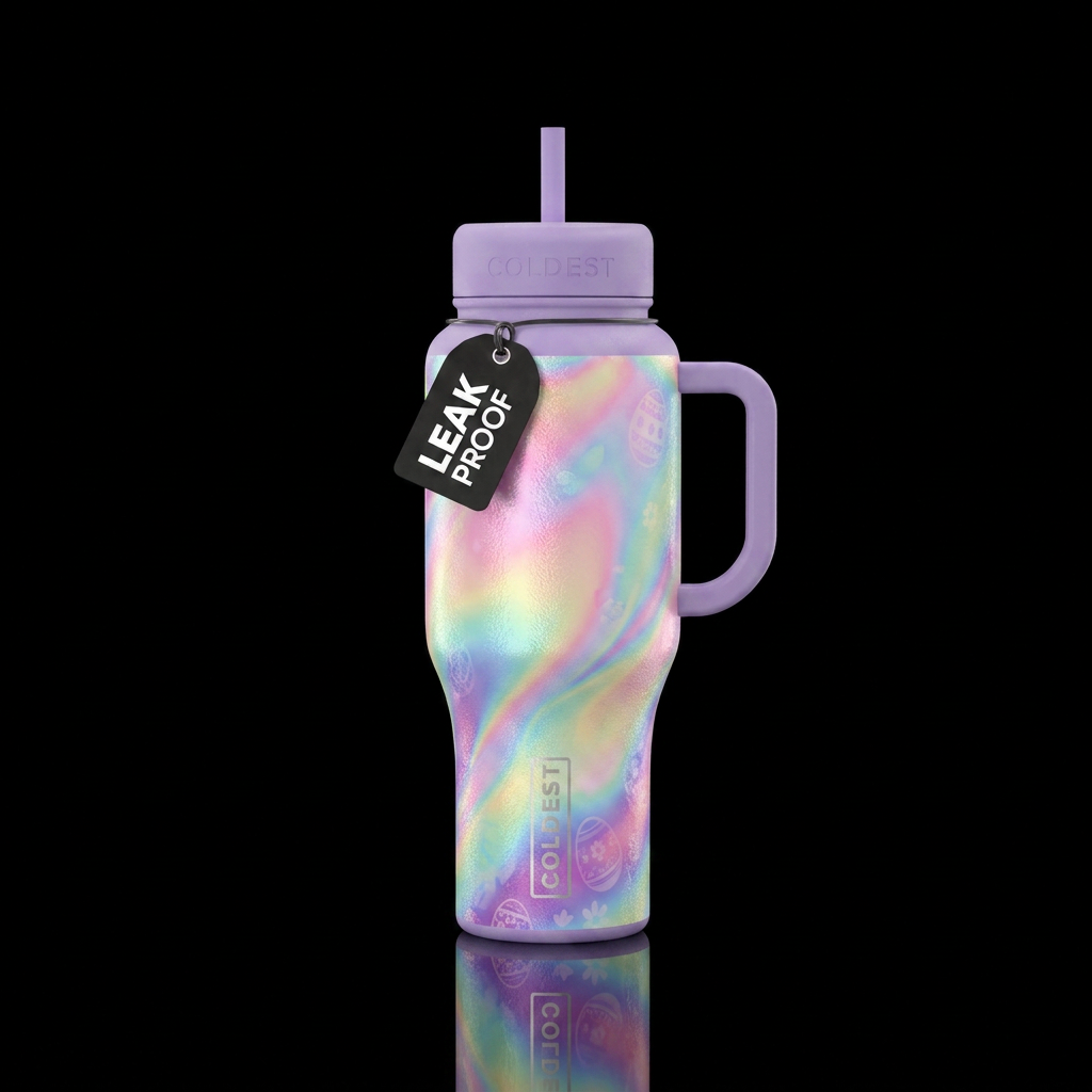 Easter aura water bottle design