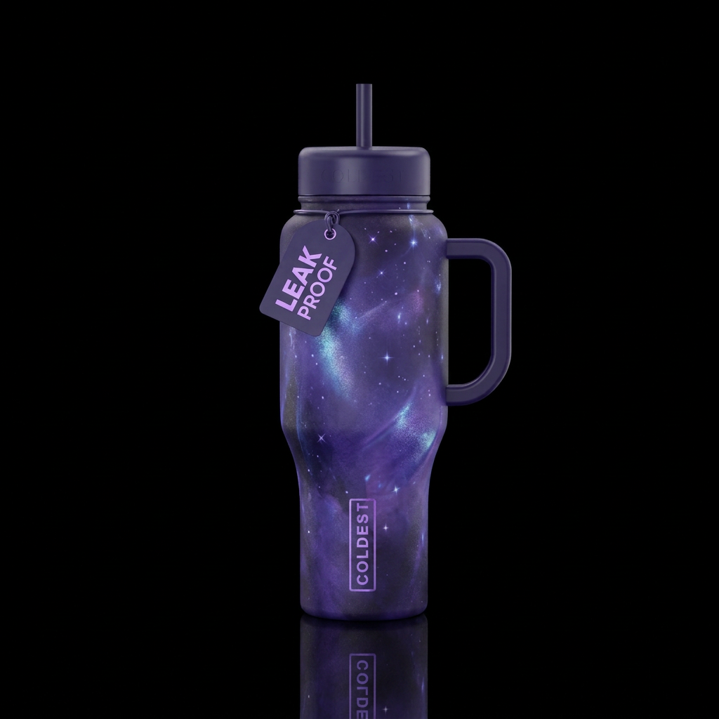Iolite moonlit aura water bottle design