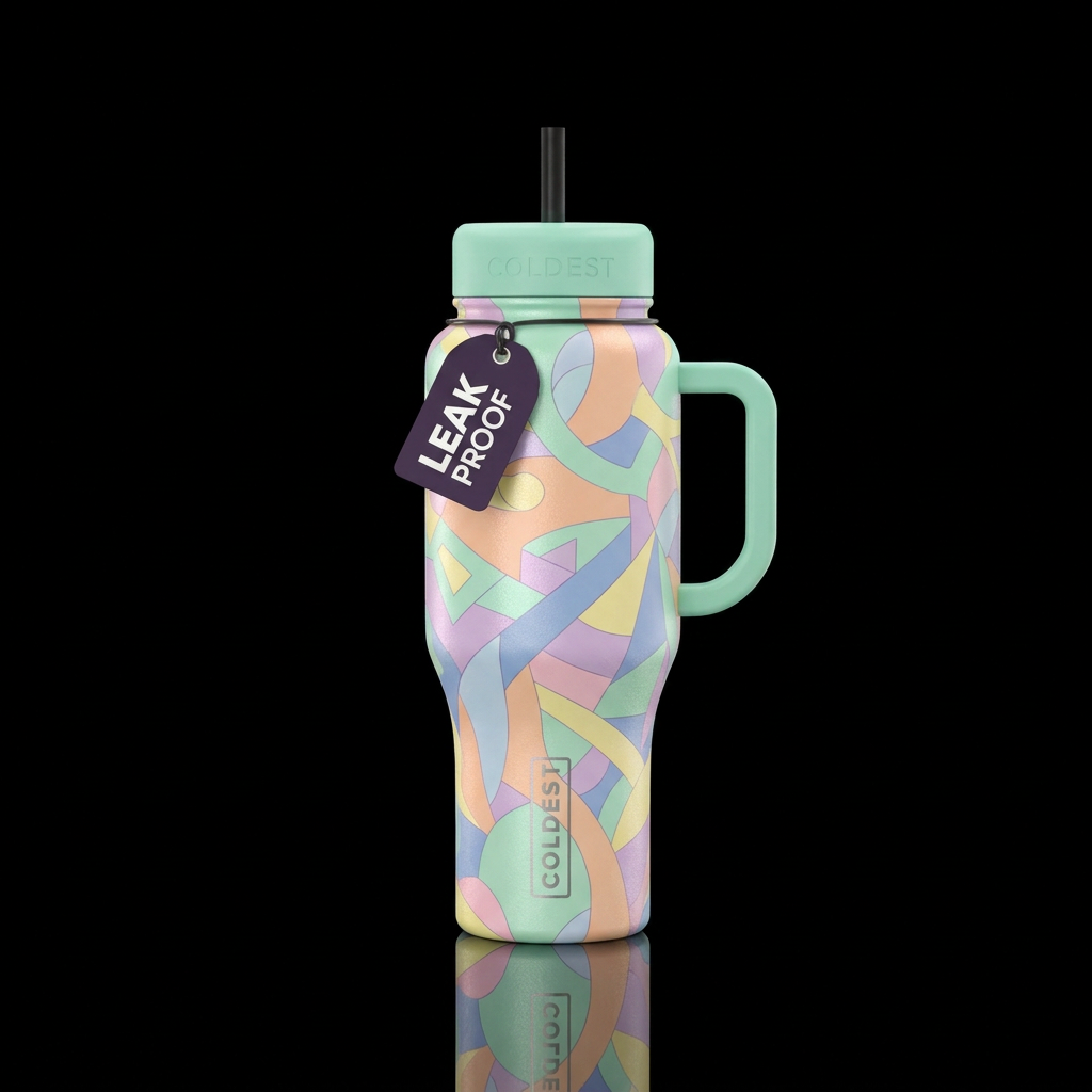 Pastel Nov water bottle design