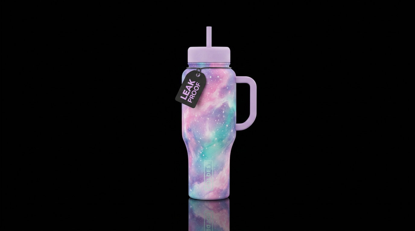 Pastel nova water bottle design