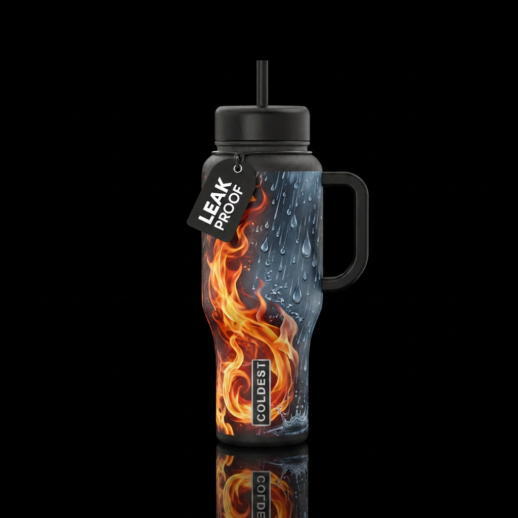 Fire and rain water bottle design