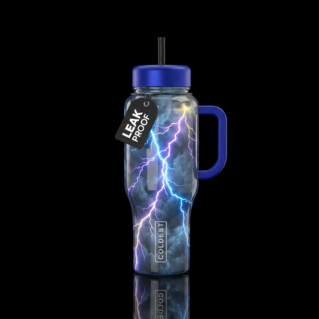 Lightning in a bottle water bottle design