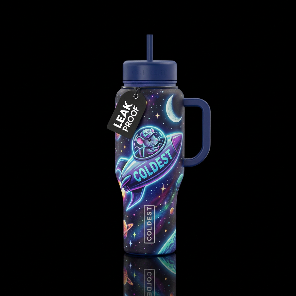 SPACE MOUSE water bottle design
