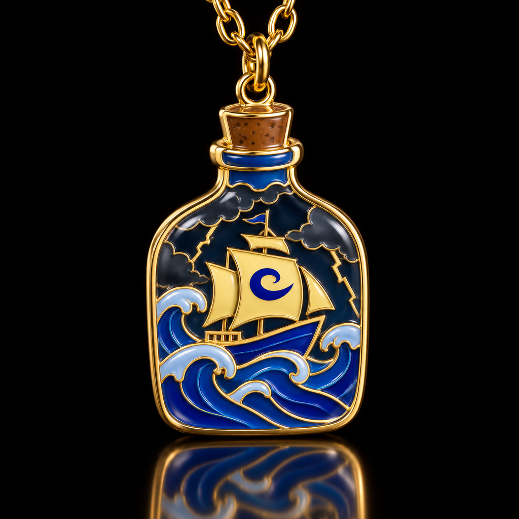 Ship In A Bottle water bottle design