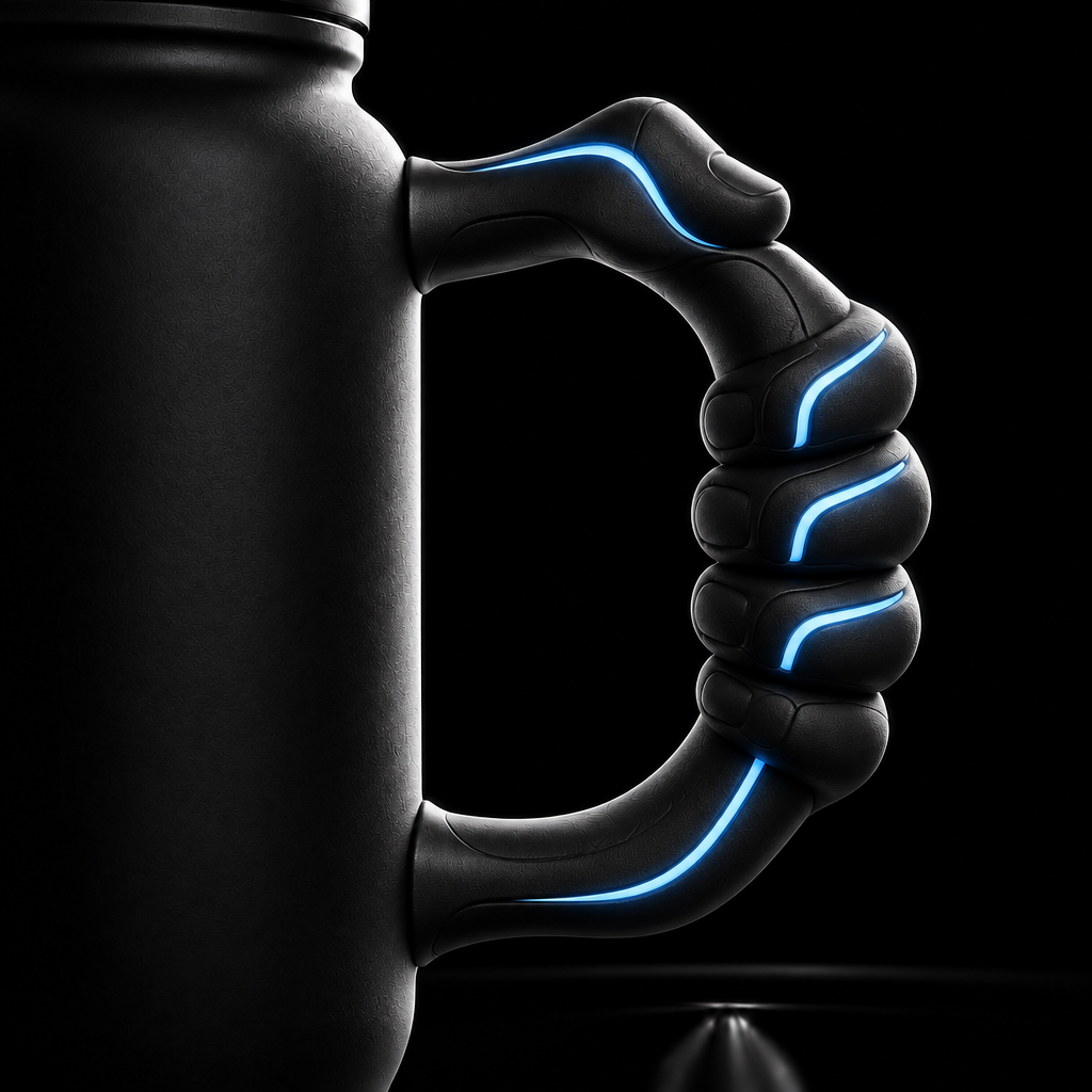 my hand-le water bottle design