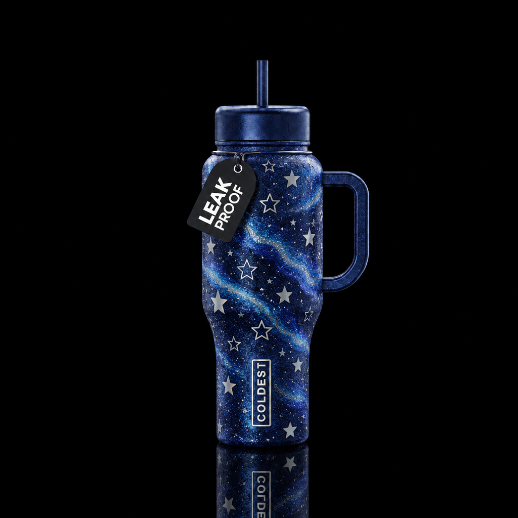 Sky waves water bottle design