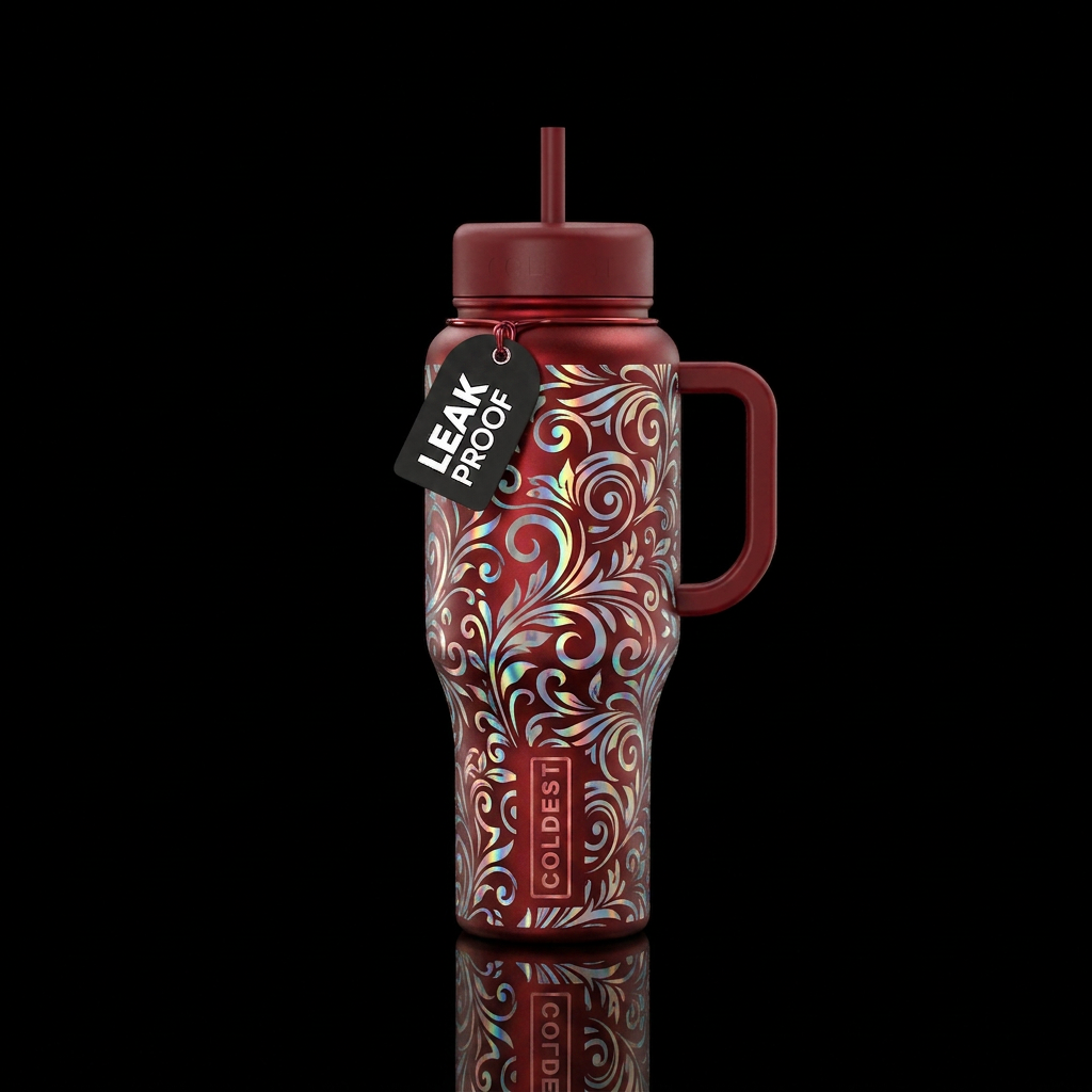 Ruby Floral water bottle design