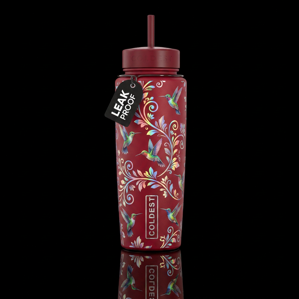 Hummingbirds water bottle design