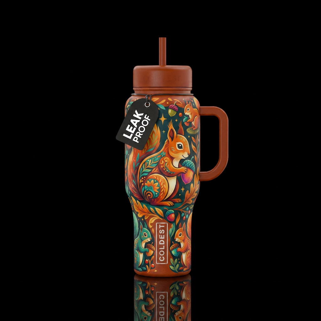 Squirrel water bottle design