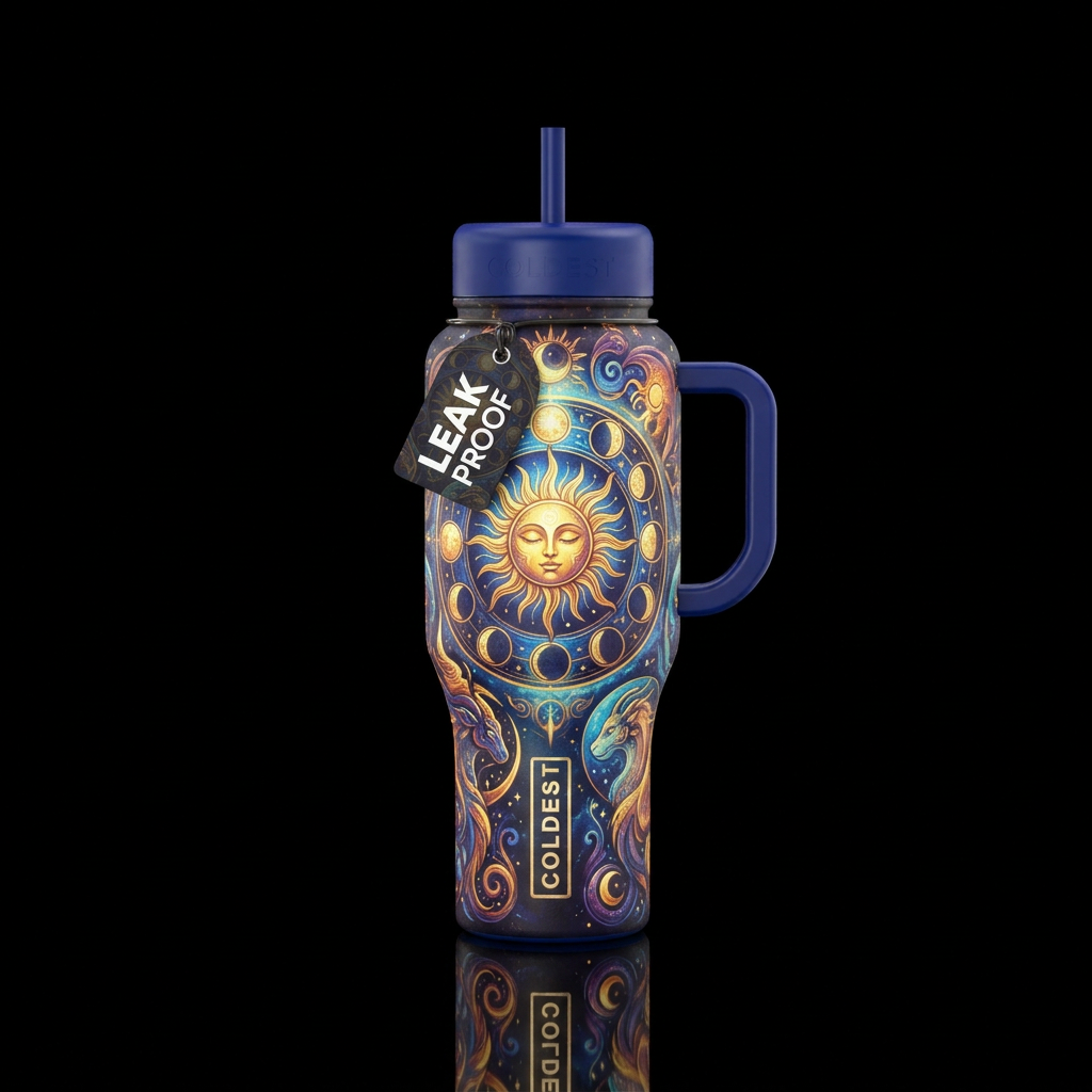 Happy Soltice water bottle design