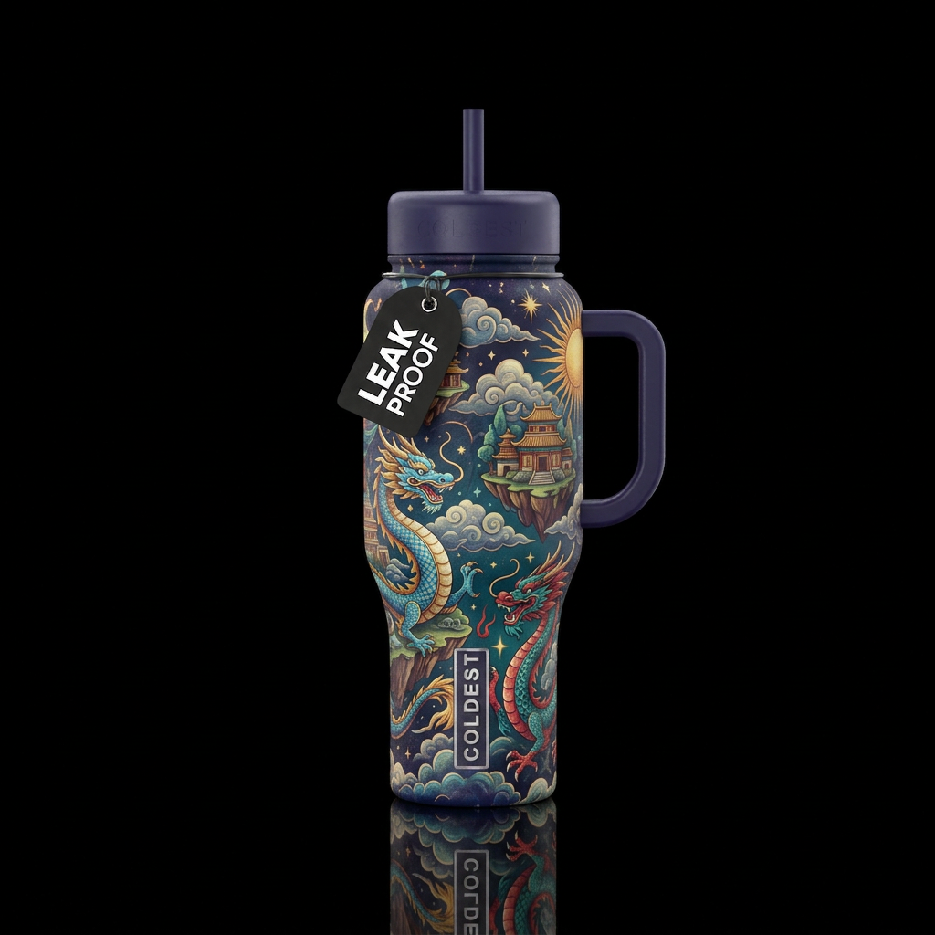 Dragón Kingdom water bottle design