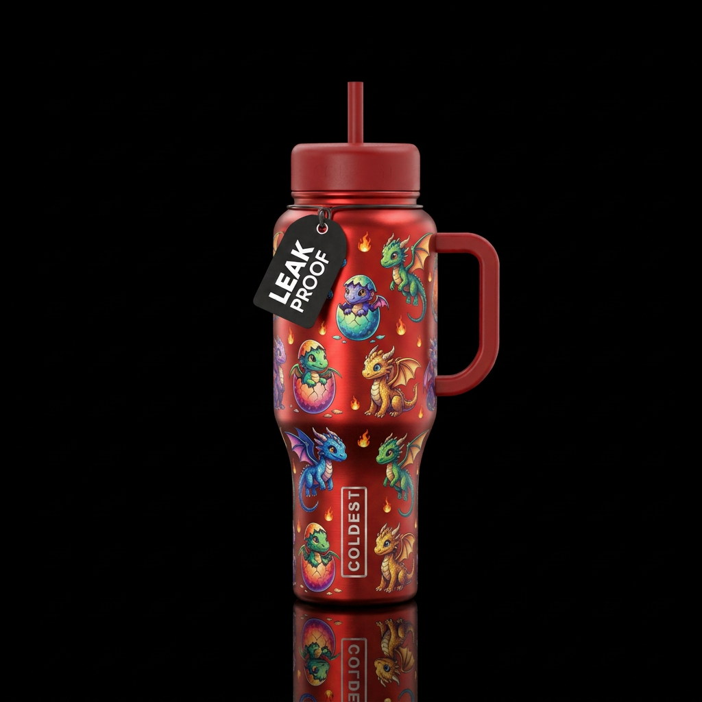Baby Dragons water bottle design