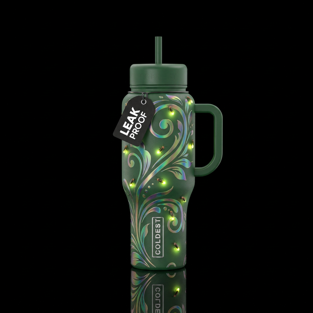 Firefly Spiral water bottle design