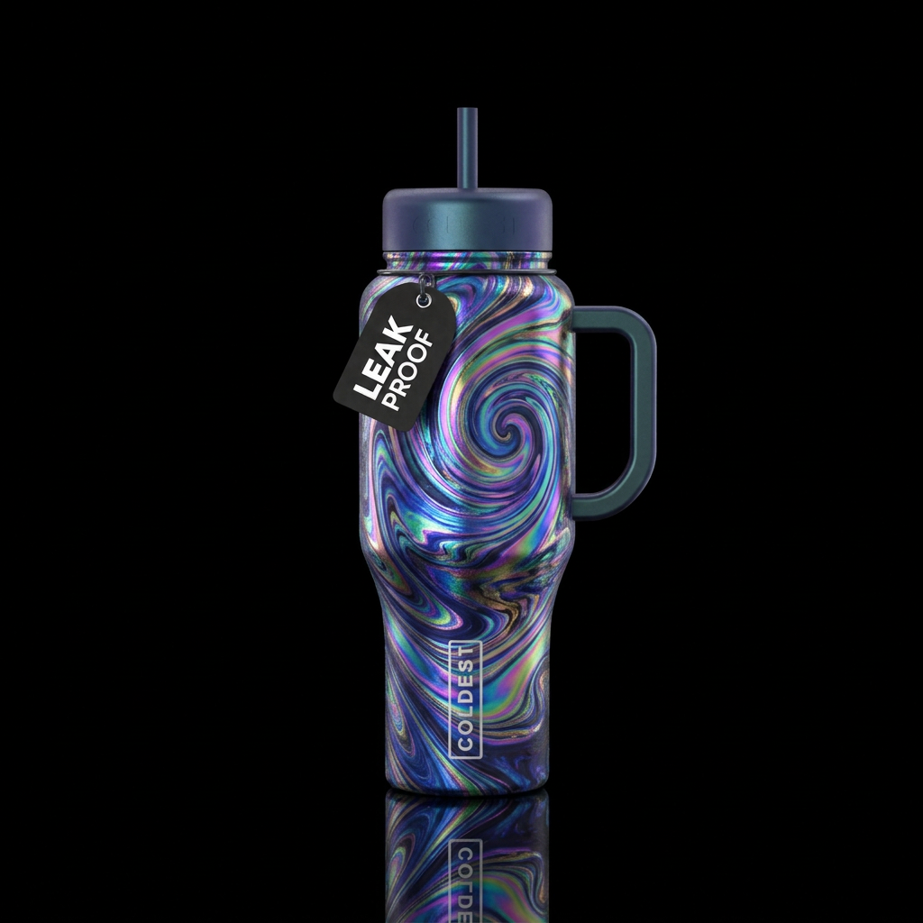 Marble Swirls water bottle design