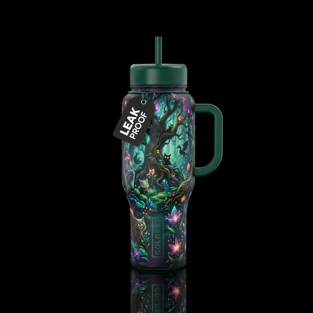 Enchanted Forest water bottle design
