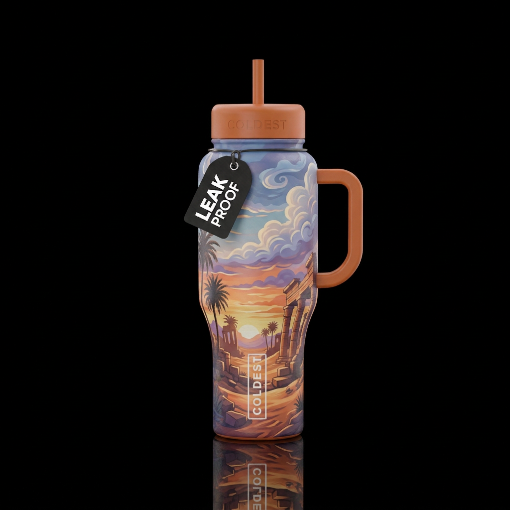 Desert Days water bottle design