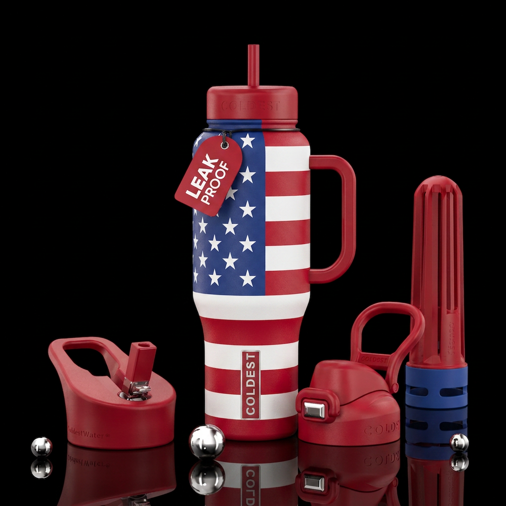 The american flag water bottle design