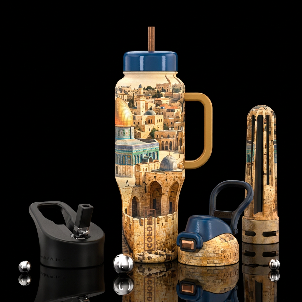 Jerusalem water bottle design