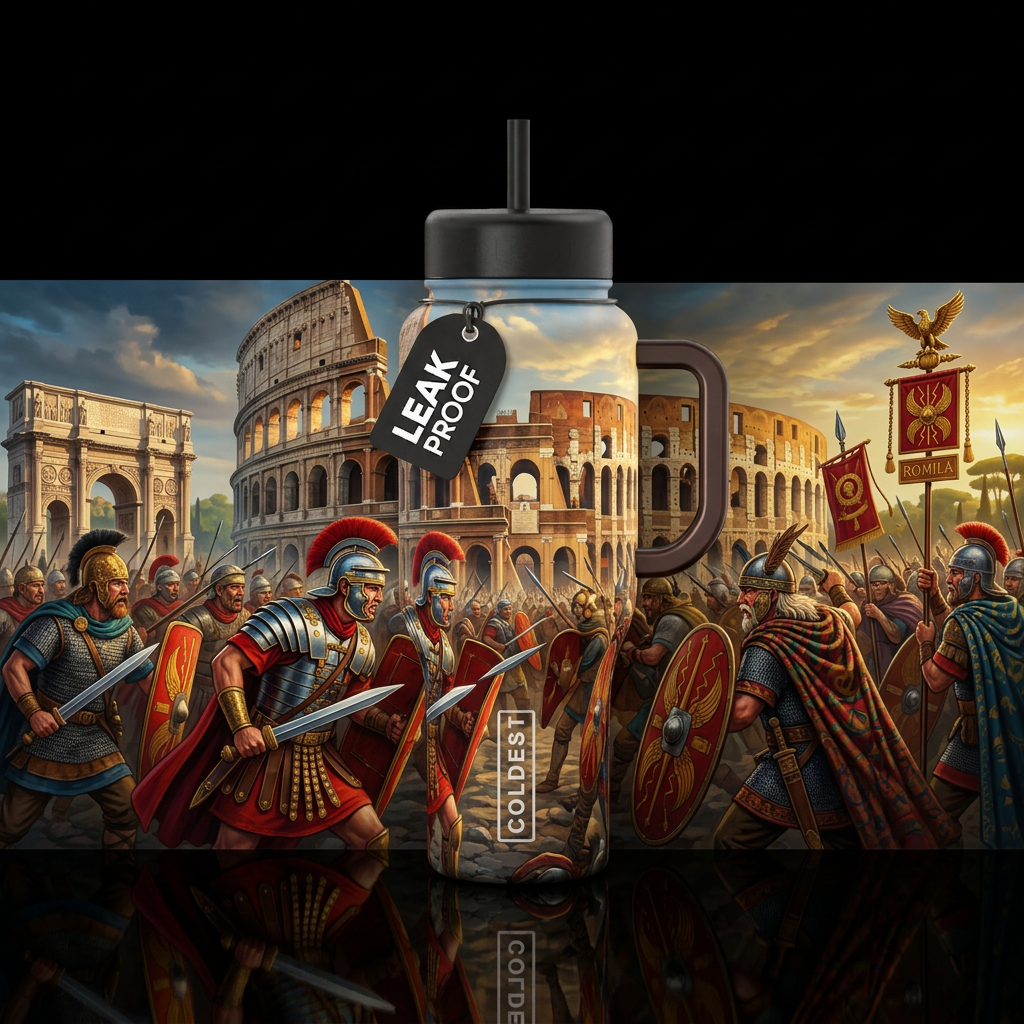Battle in Rome water bottle design