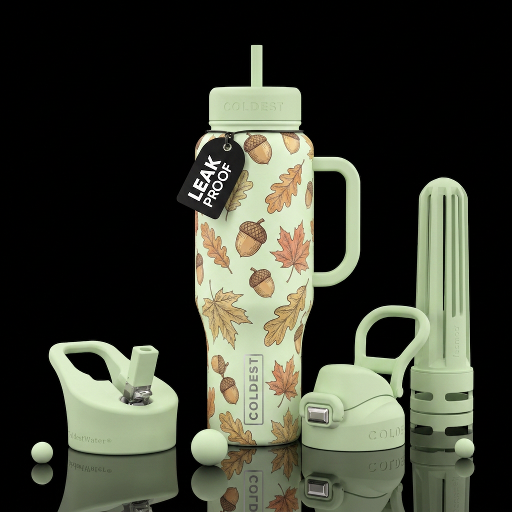 Fall Frolic water bottle design