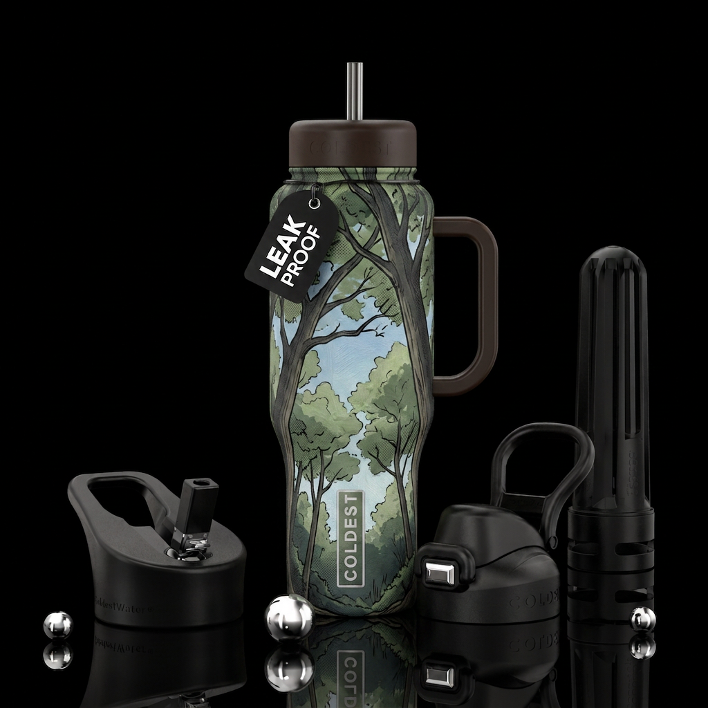 A walk in the woods water bottle design