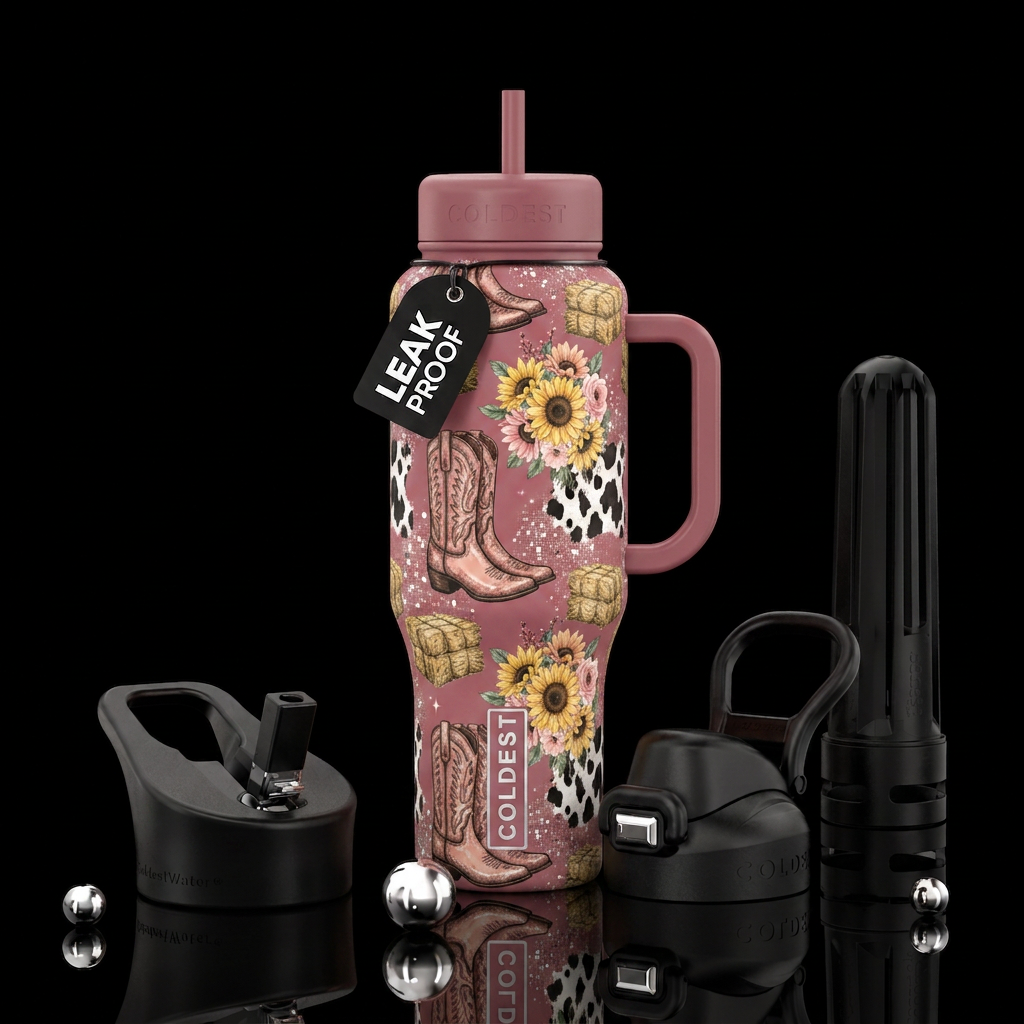 Rustic Cowgirl water bottle design