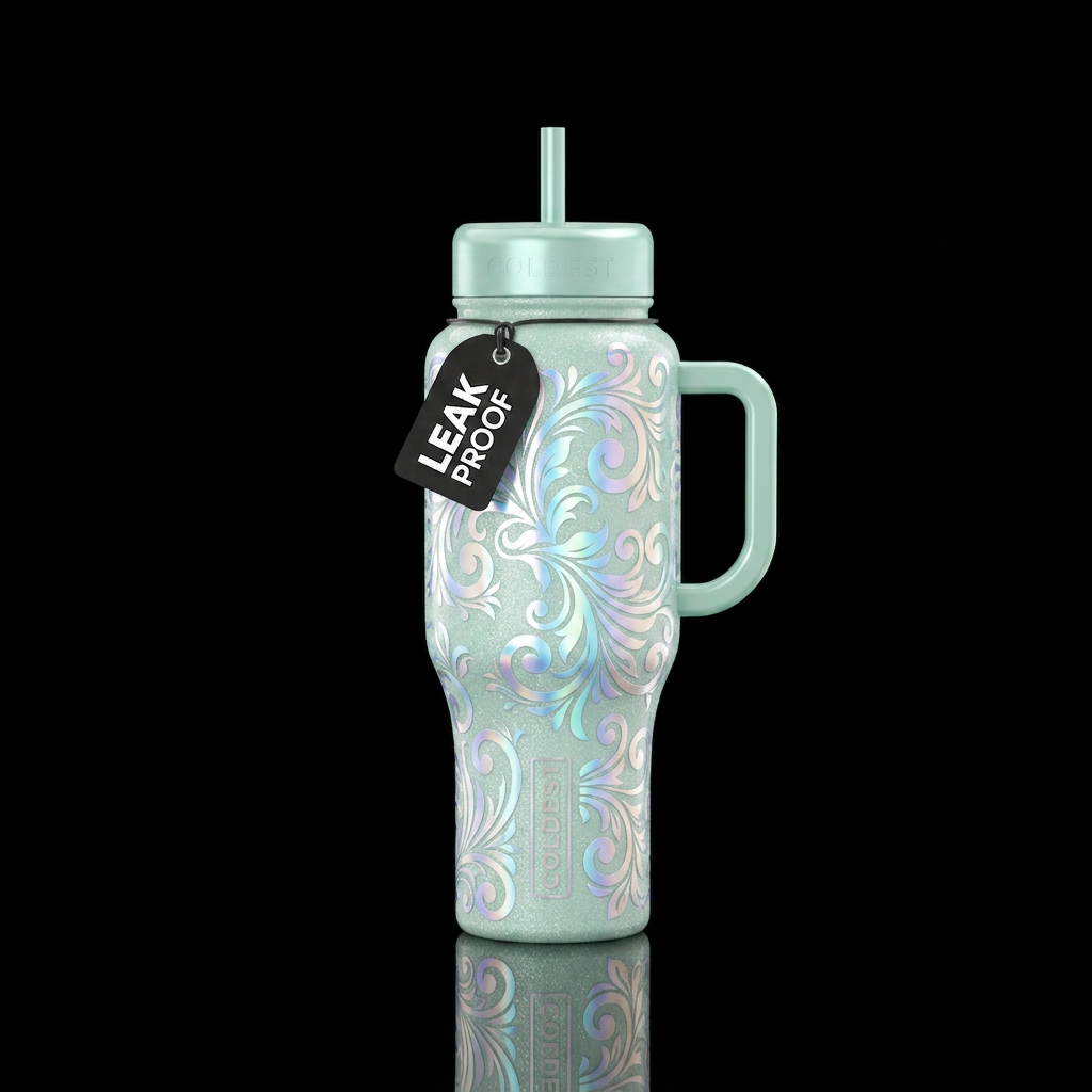 Minted Moonlight water bottle design