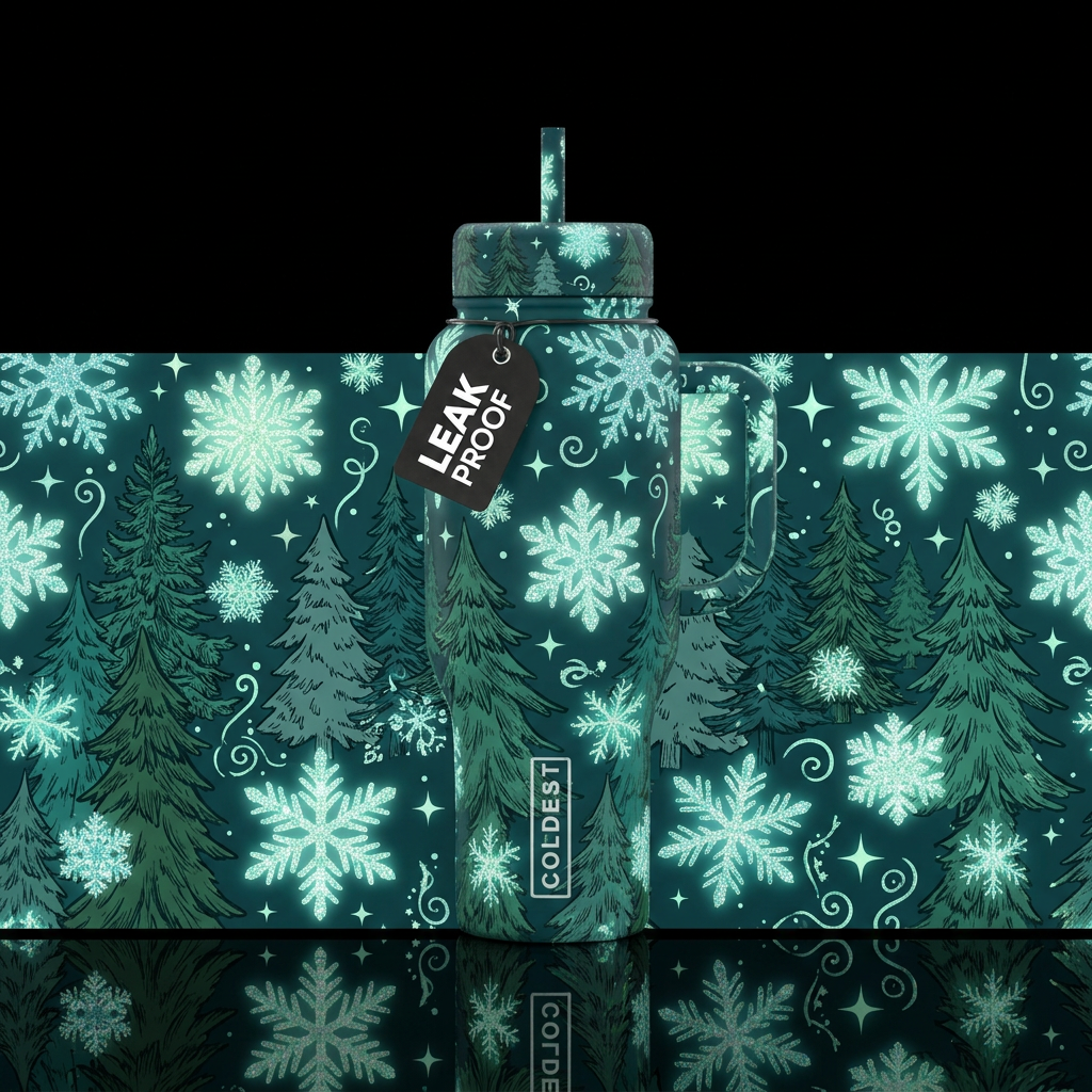 Winter Wonderland Glowie water bottle design