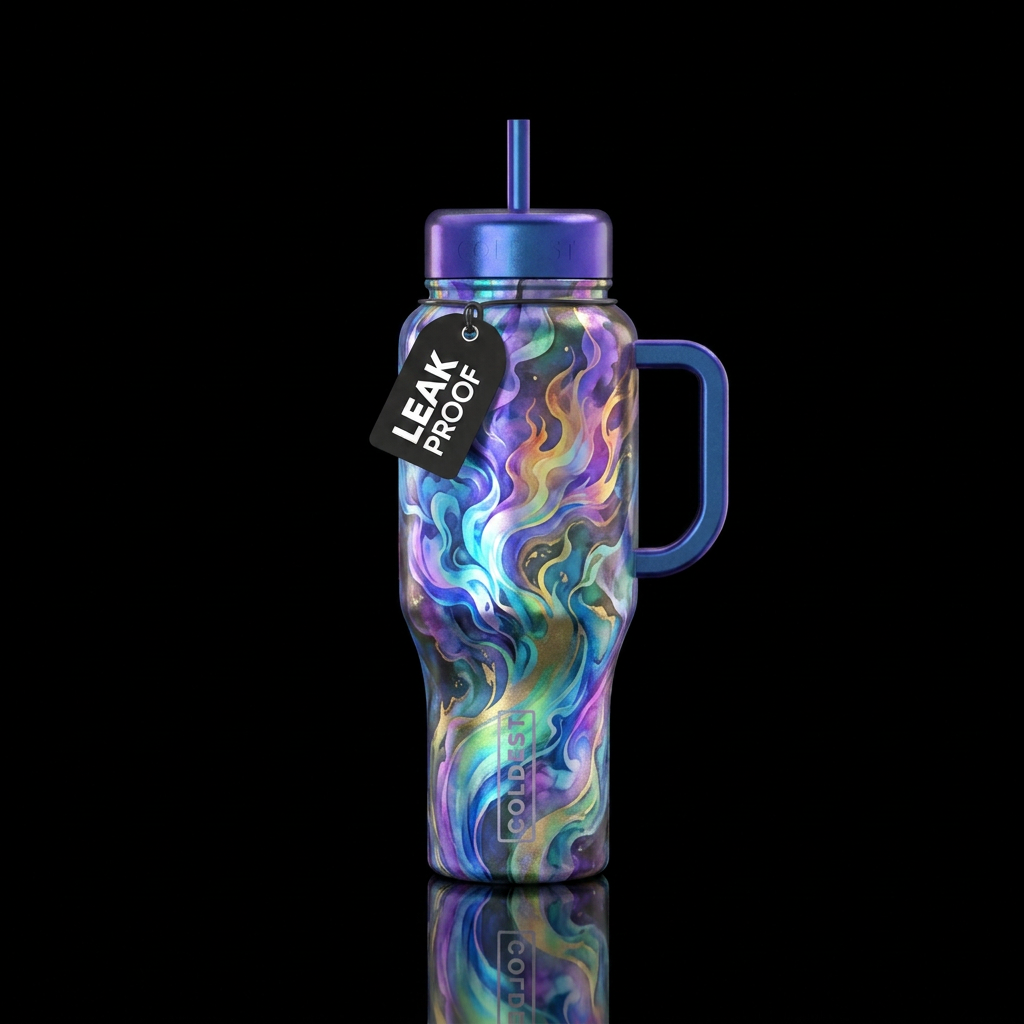 Into the fire water bottle design