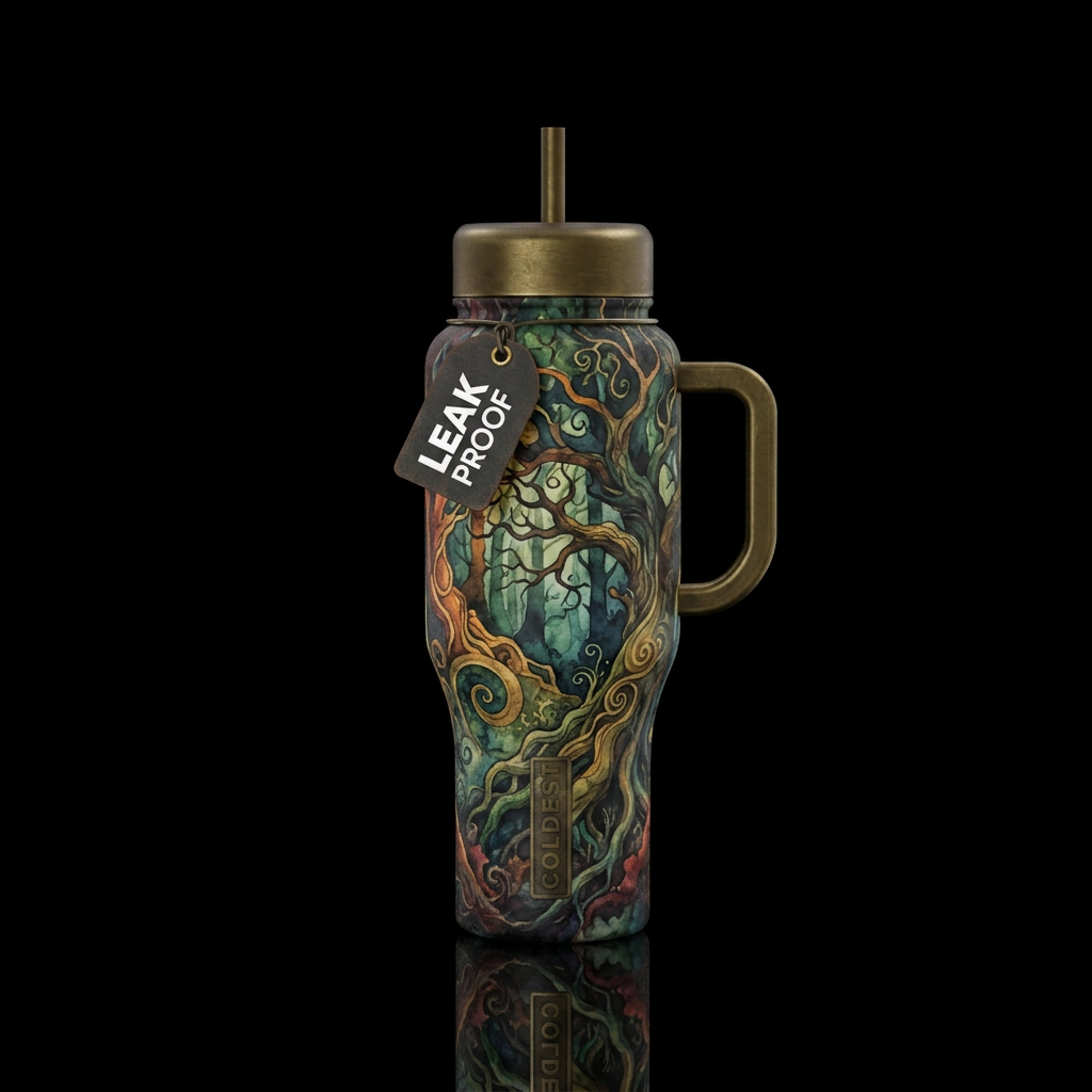 Enchanted Forest water bottle design