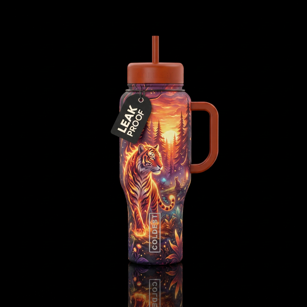 Into the night Glowie water bottle design