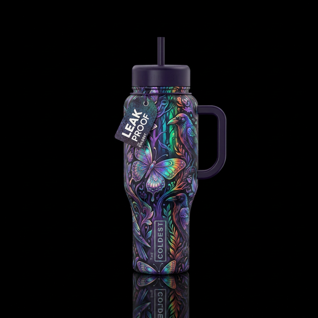Moonlight Butterfly Effect water bottle design
