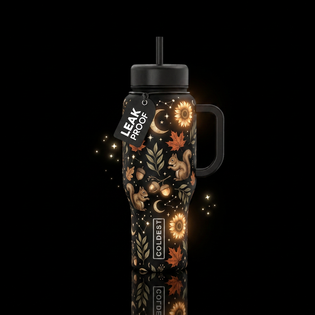 How Does Your Garden Glow water bottle design