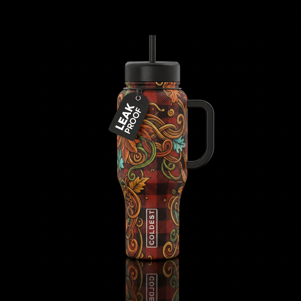 Autumn Time water bottle design