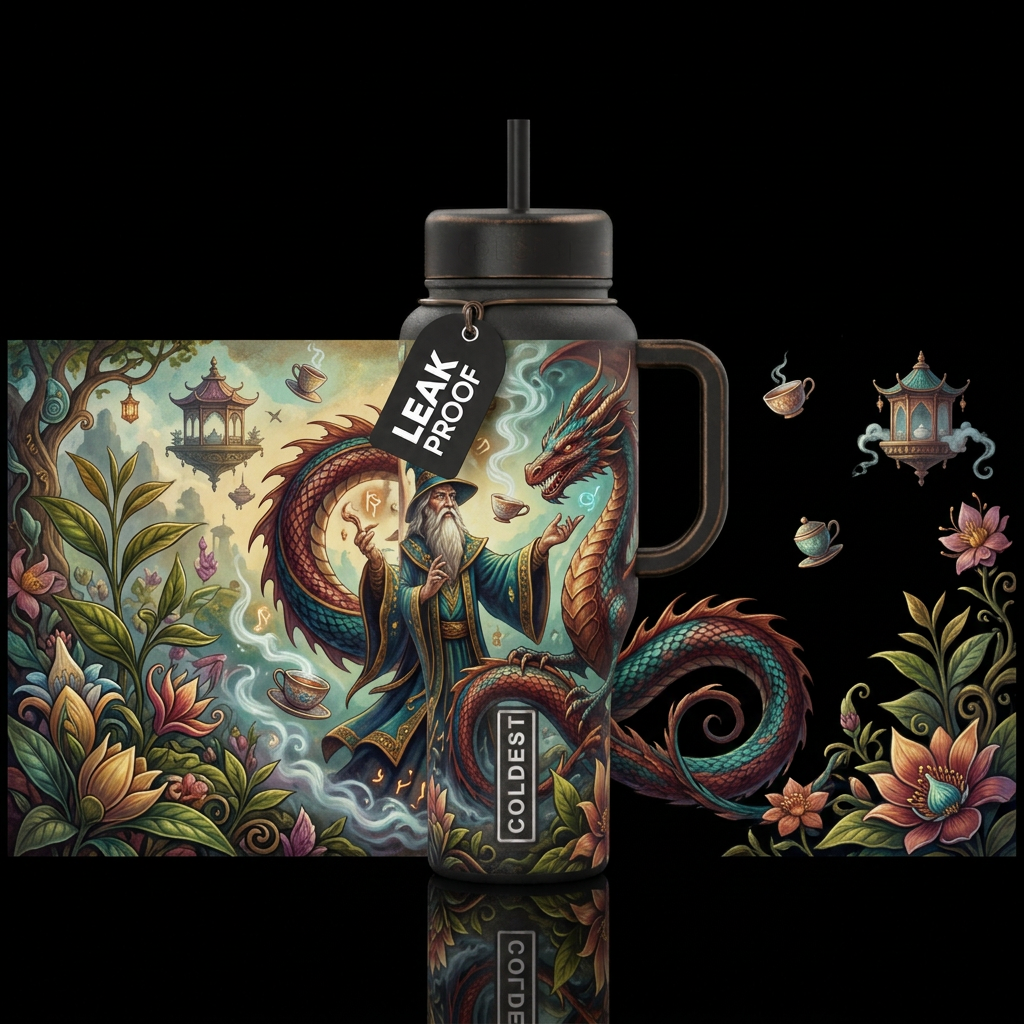 Tea Time water bottle design