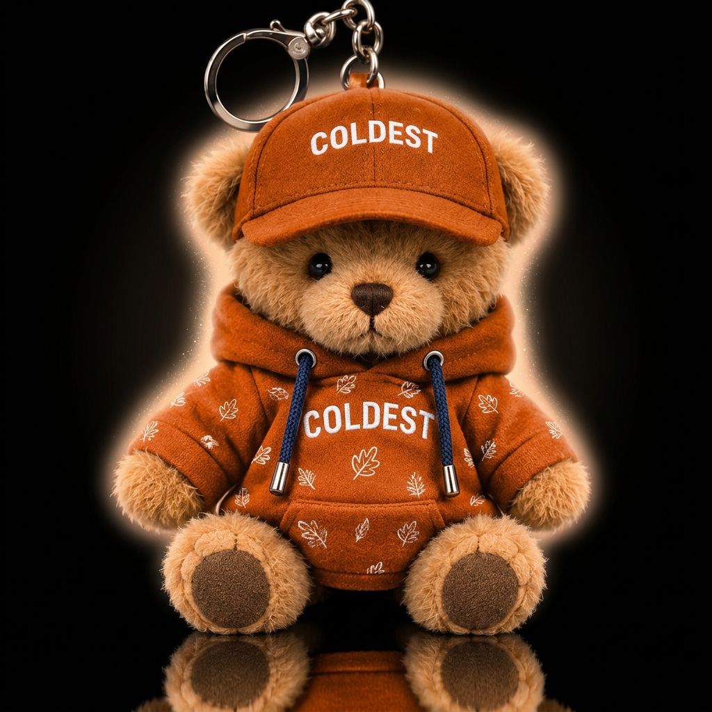 Autumn Spice Glowie Bear water bottle design