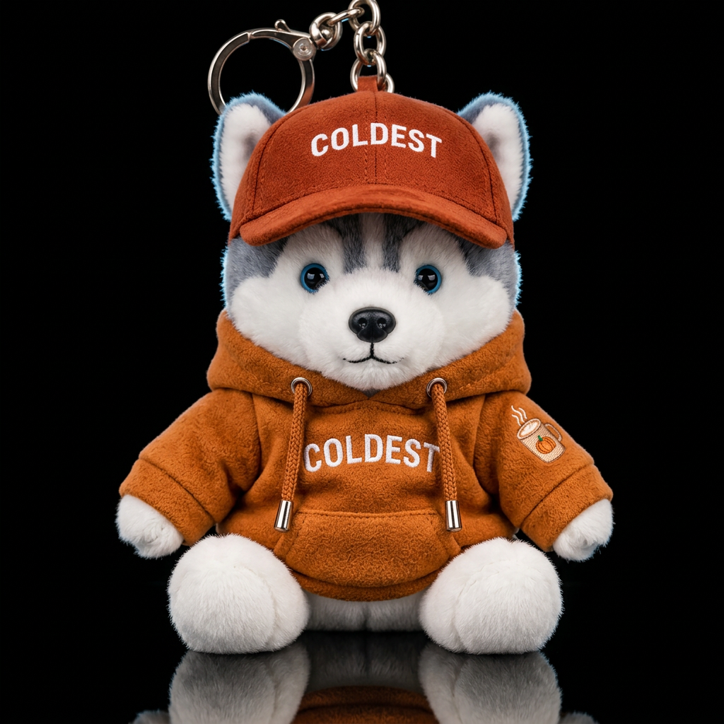 Pumpkin spice drinking siberian Husky water bottle design