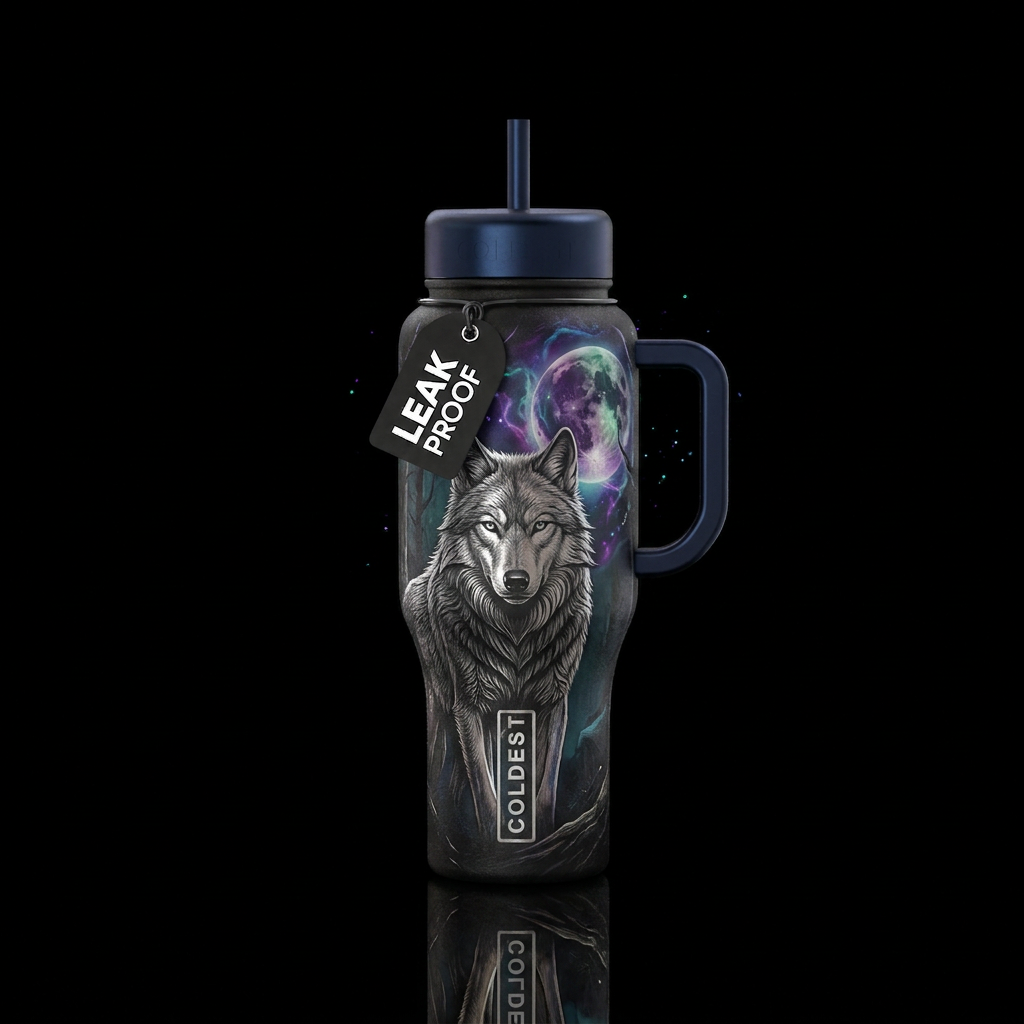Mystic Warrior water bottle design