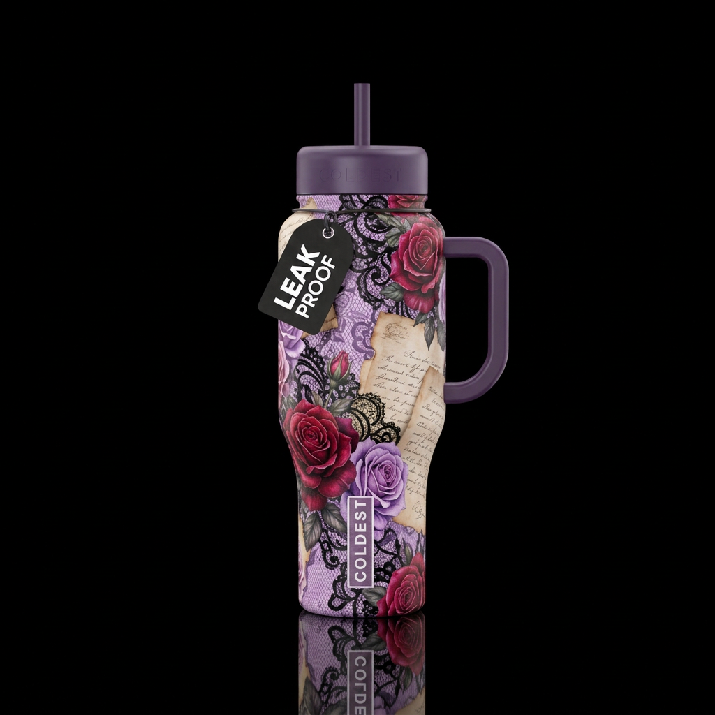 Love Letters water bottle design