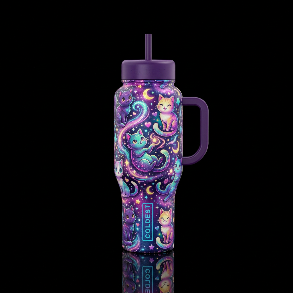 Playful Paws water bottle design