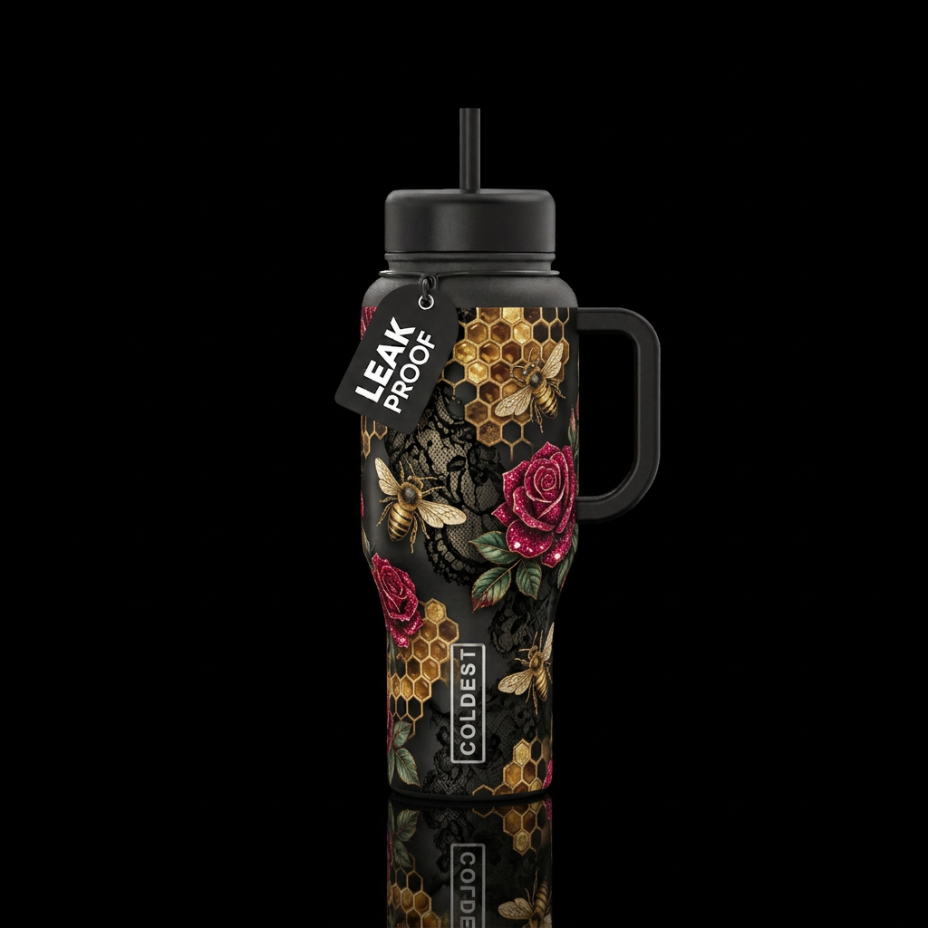 Honey roses water bottle design